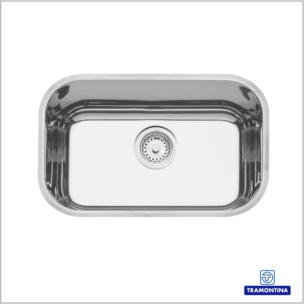 Cuba Tramontina Lavínia 47 BL em aço inox alto brilho 47x30 cm