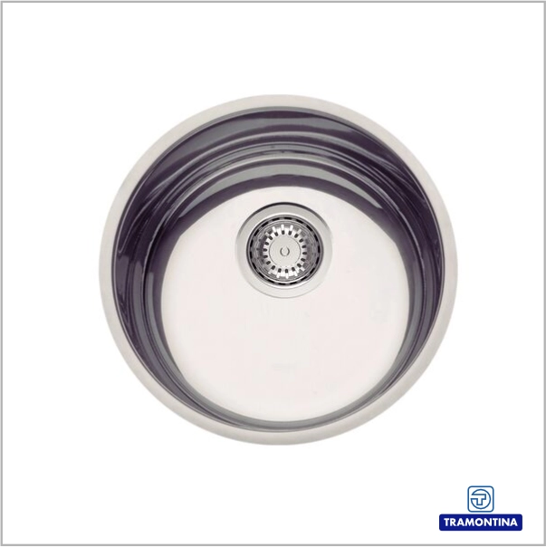 94014202 Cuba de embutir Tramontina Luna 38 BL em Aço Inox Alto Brilho Ø38 cm