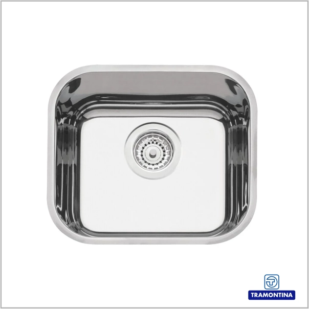 94020202 - Cuba de embutir Tramontina Lavínia 40 BL em Aço Inox Alto Brilho 40x34 cm