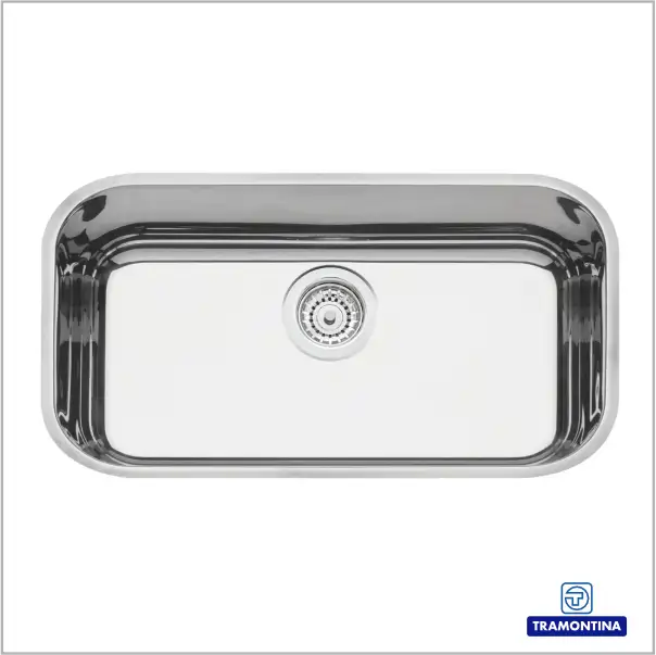 94024202 - Cuba de embutir Tramontina Lavínia 56 BL em Aço Inox Alto Brilho 56x34 cm