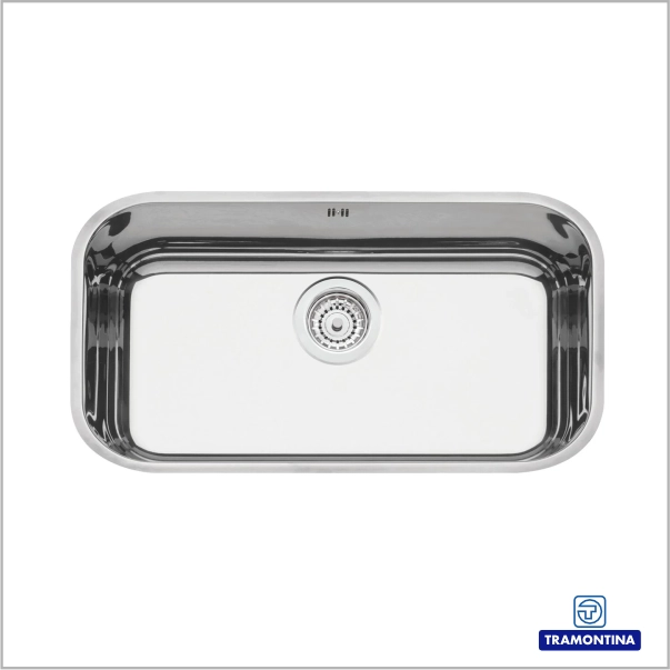 94024203 Cuba Tramontina Lavínia 56 BL em aço inox alto brilho 56x34 cm