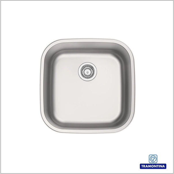 94029102 - Cuba de Embutir ou Sobrepor Tramontina Tramontina Aria Maxi 40 BS em Aço Inox Escovado 40x40 cm