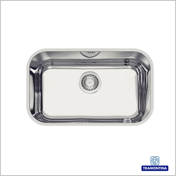 94054402 - Cuba de embutir Tramontina Lavínia 56 BL em aço inox polido 56x34 cm