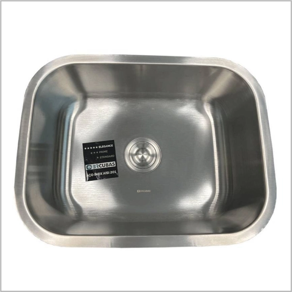 Cuba De Aço Inox 201, 590x430x228mm, Espessura 1.0mm, Acabamento Escovado - SD0938