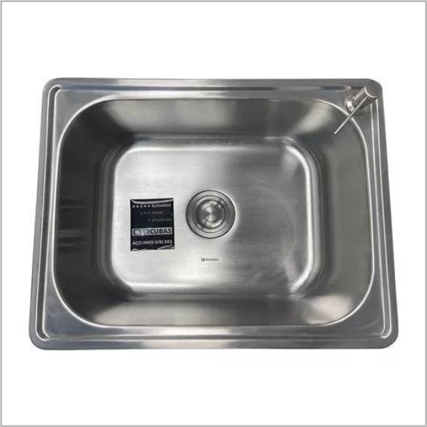 Cuba de Aço Inox 201, 600x460x220-1.0mm Espessura Acabamento Escovado - SD0939