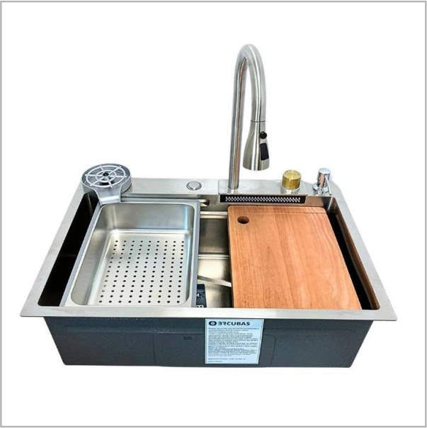 Cuba de Aço Inox 201, 680x460x230mm - 0,8mm Espessura - Acabamento Escovado - SD0991