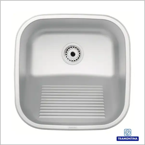 Tanque de Encaixe Tramontina Hera Compact 25L em Aço Inox Escovado 40x40 cm
